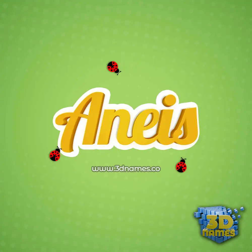 aneis in Ladybugs style - 3D name wallpaper