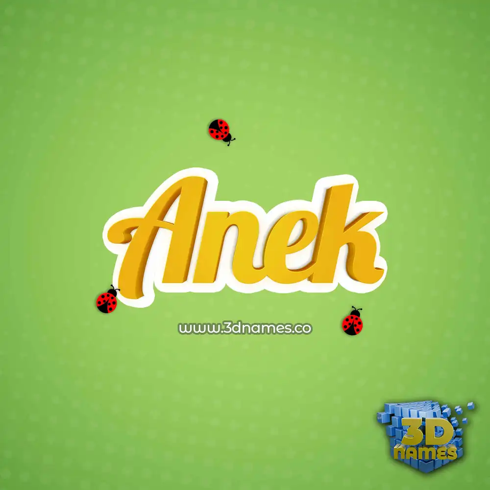 anek in Ladybugs style - 3D name wallpaper