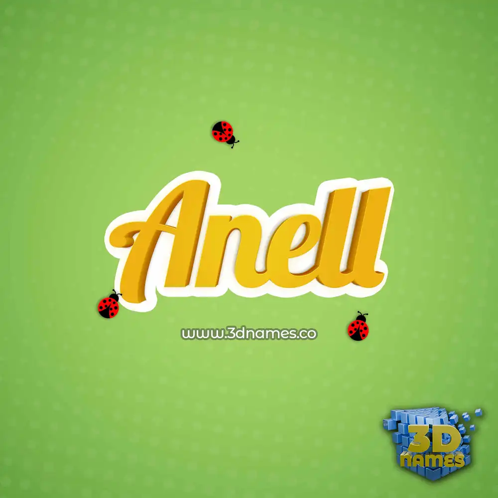 anell in Ladybugs style - 3D name wallpaper