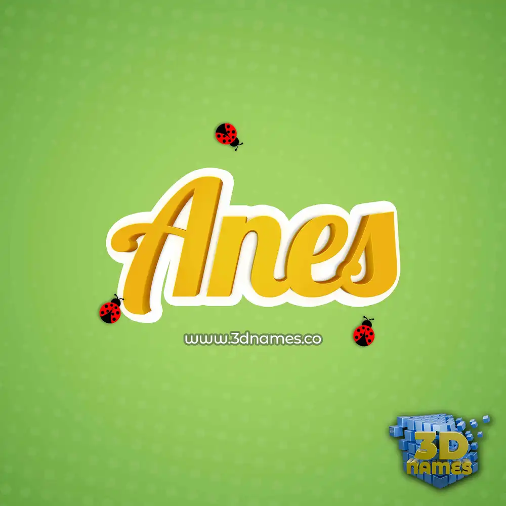 anes in Ladybugs style - 3D name wallpaper