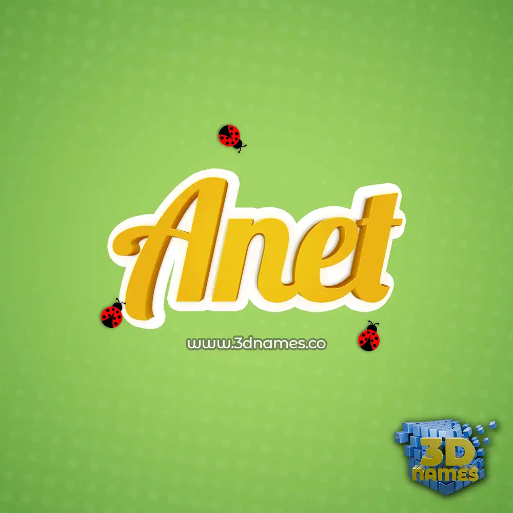 anet in Ladybugs style - 3D name wallpaper