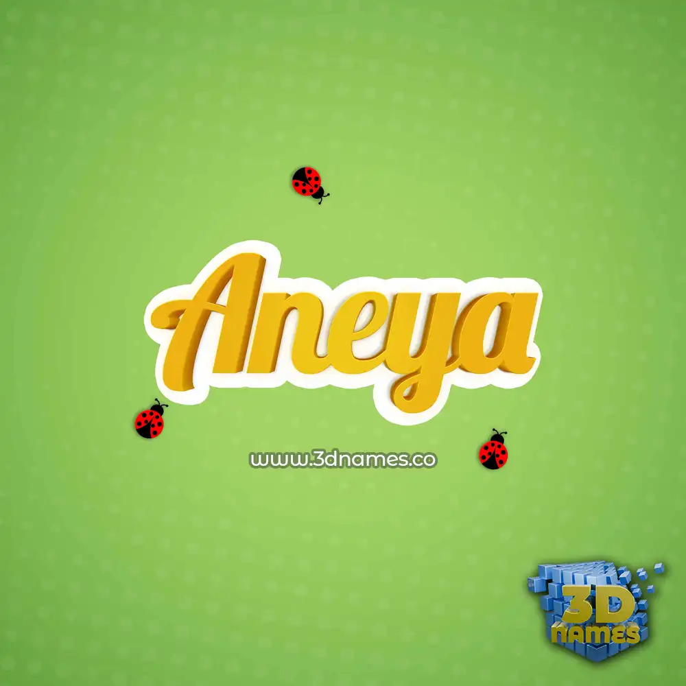 aneya in Ladybugs style - 3D name wallpaper
