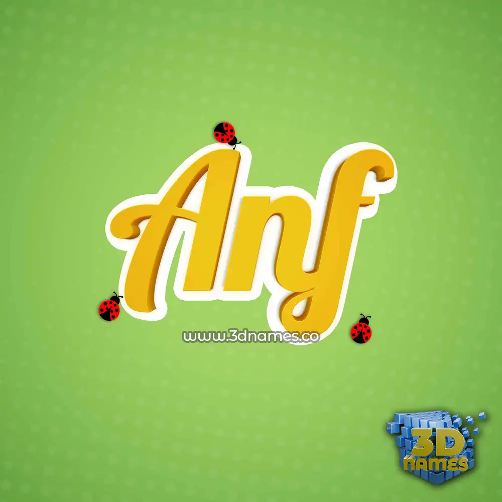 anf in Ladybugs style - 3D name wallpaper