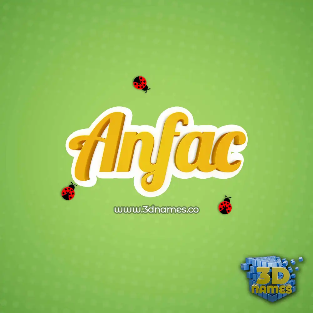 anfac in Ladybugs style - 3D name wallpaper