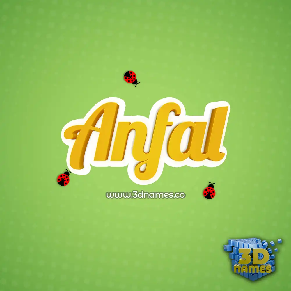 anfal in Ladybugs style - 3D name wallpaper