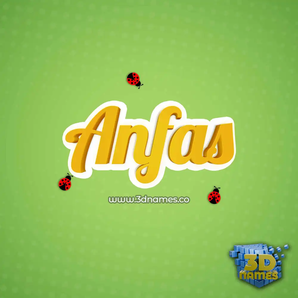 anfas in Ladybugs style - 3D name wallpaper