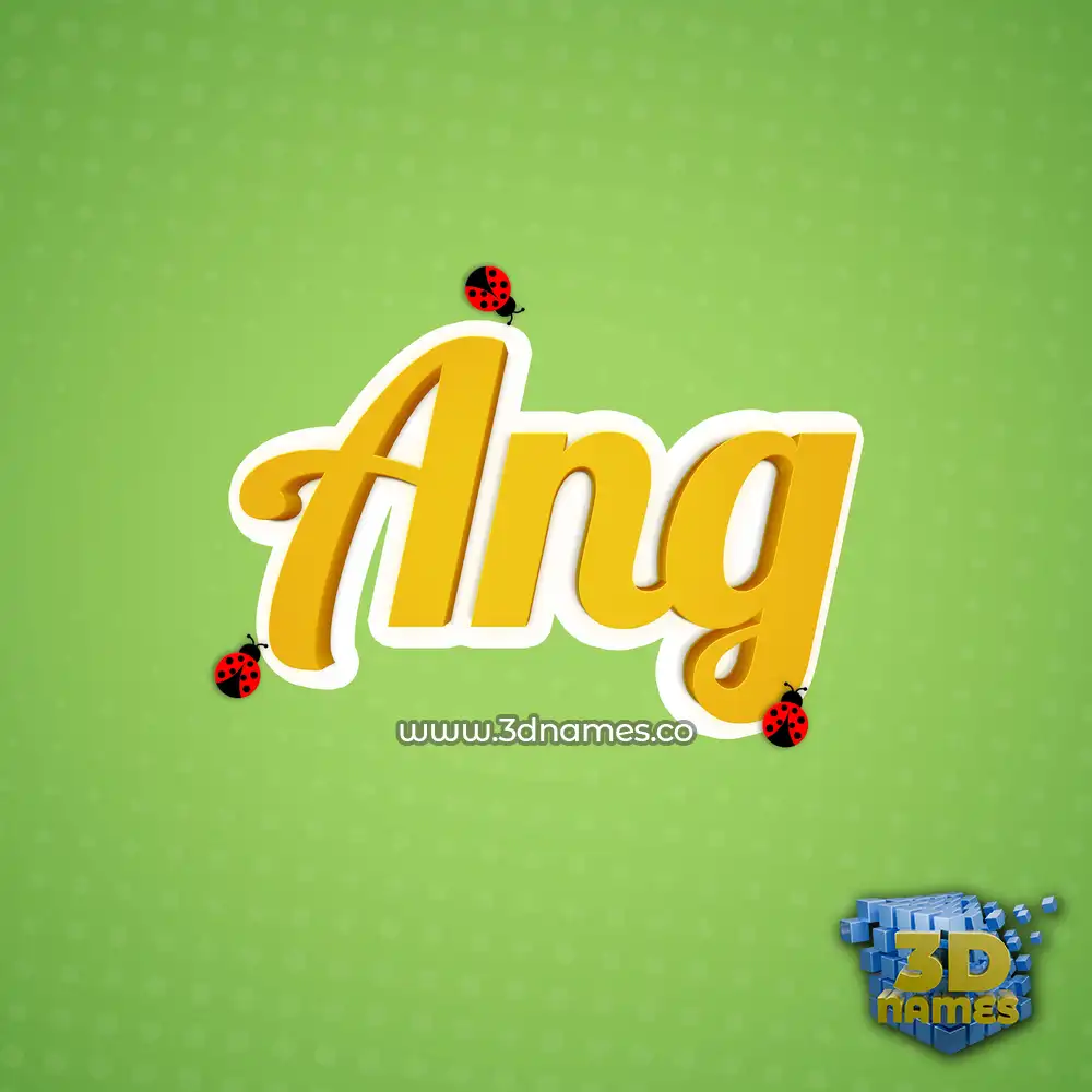 ang in Ladybugs style - 3D name wallpaper