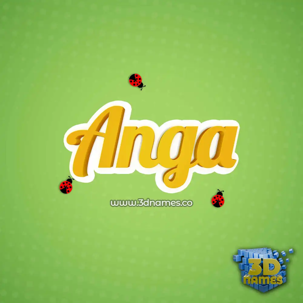 anga in Ladybugs style - 3D name wallpaper