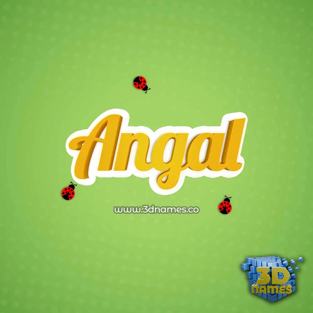 angal in Ladybugs style - 3D name wallpaper