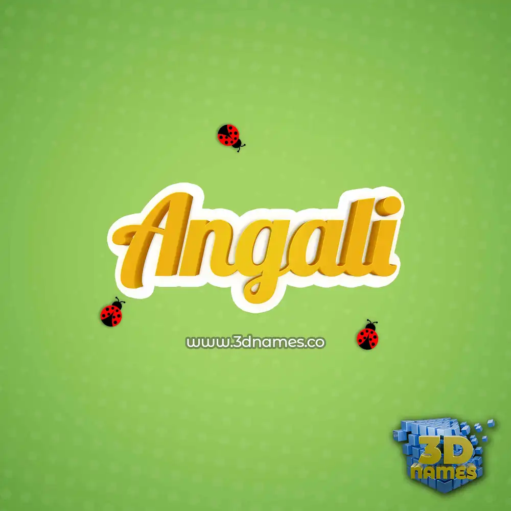 angali in Ladybugs style - 3D name wallpaper