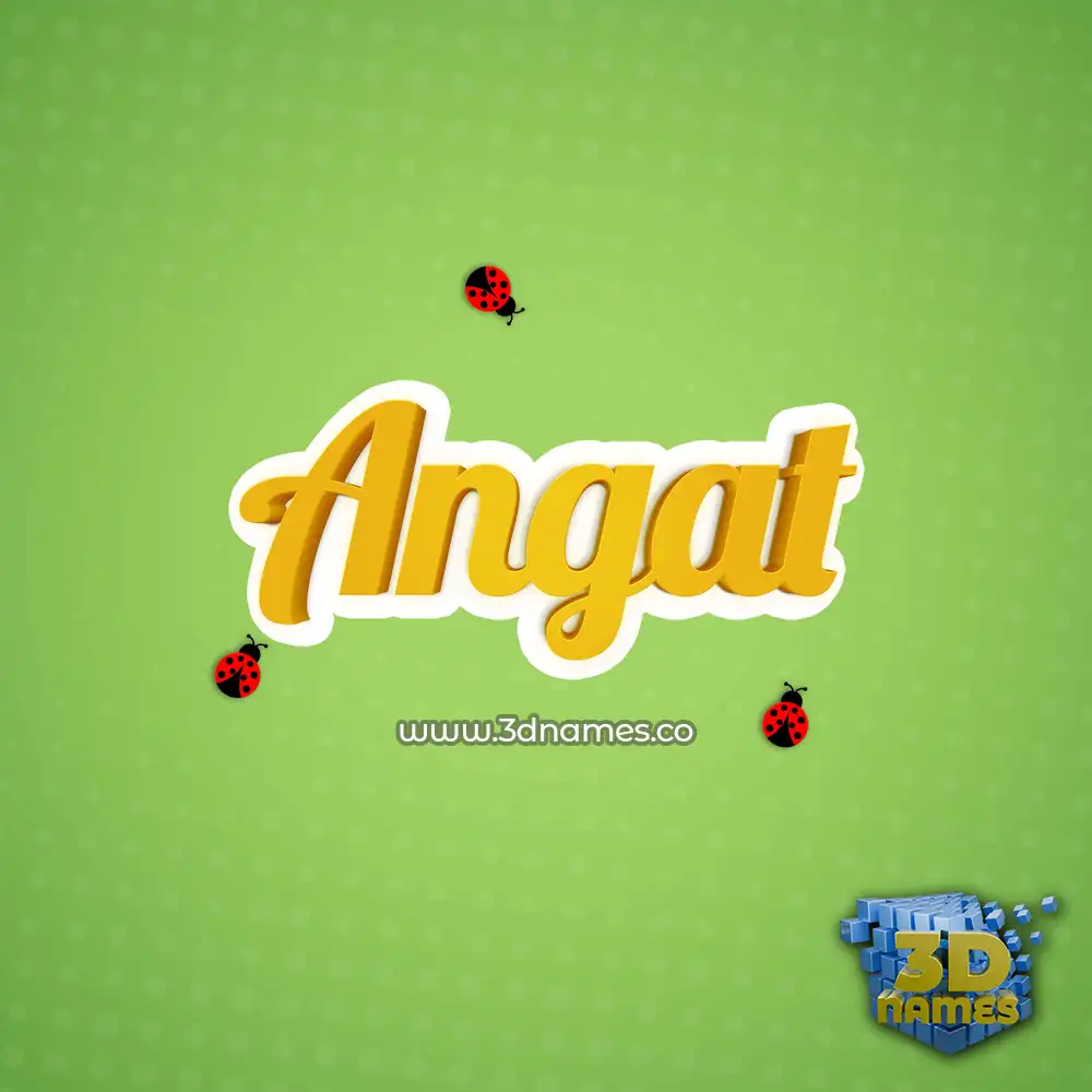 angat in Ladybugs style - 3D name wallpaper