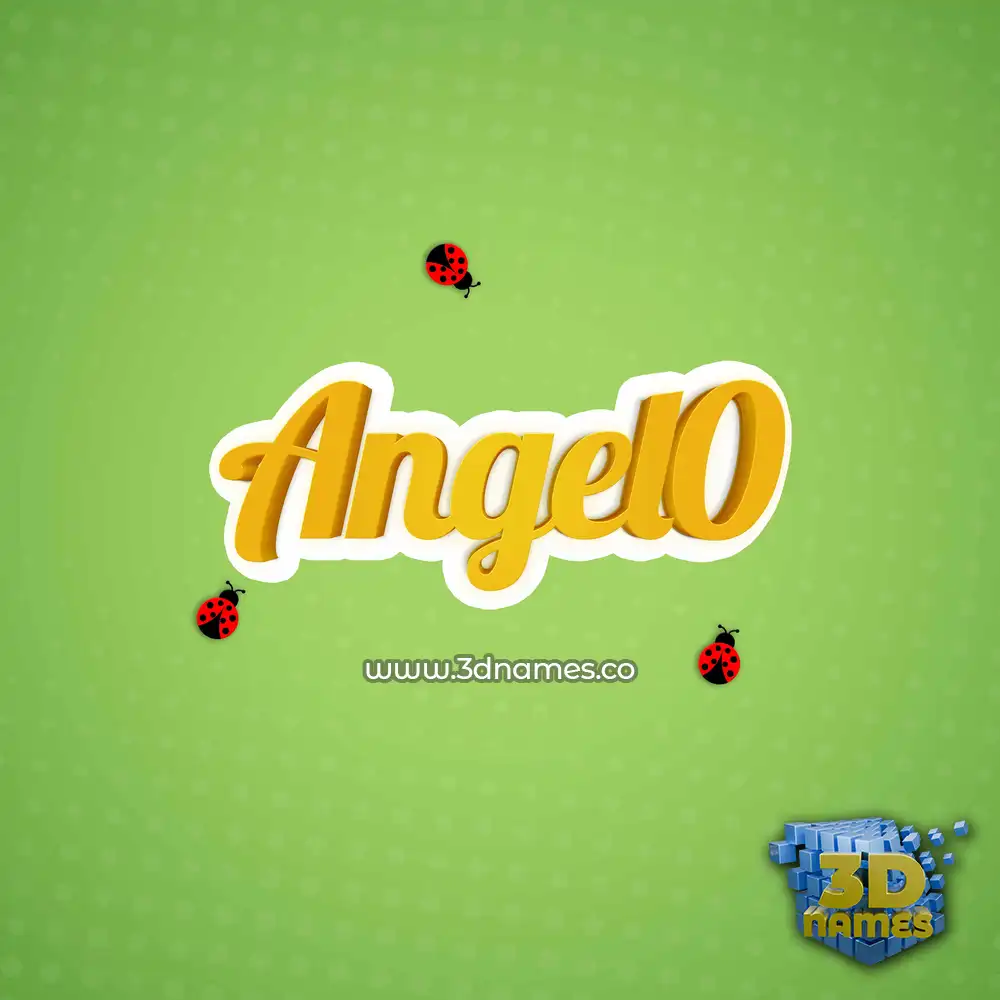 angel0 in Ladybugs style - 3D name wallpaper