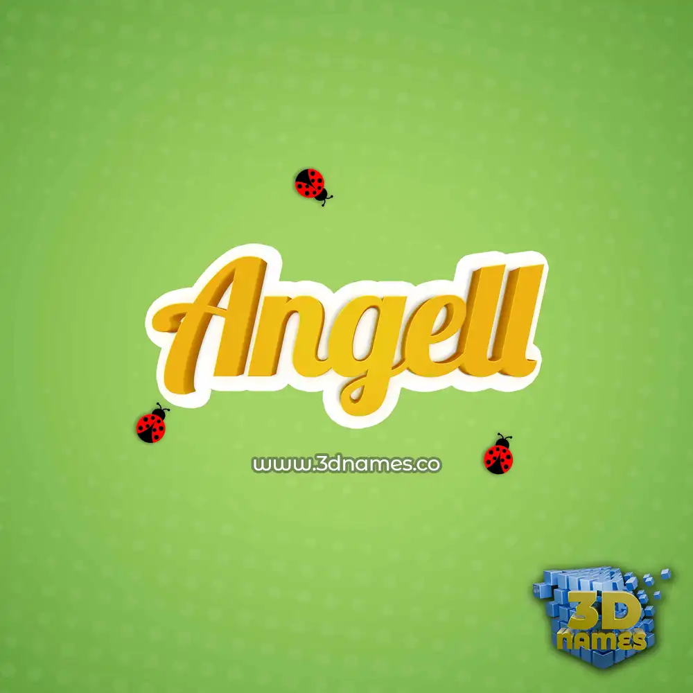 angell in Ladybugs style - 3D name wallpaper