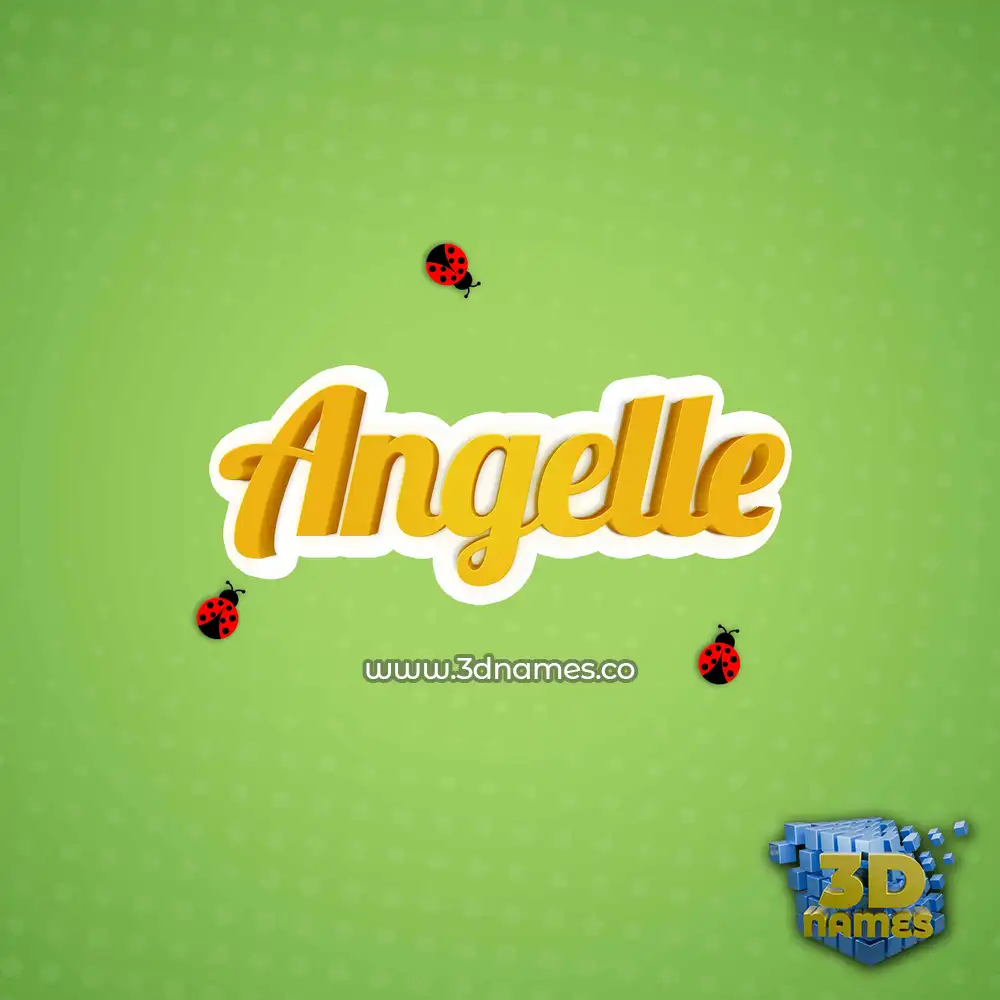 angelle in Ladybugs style - 3D name wallpaper