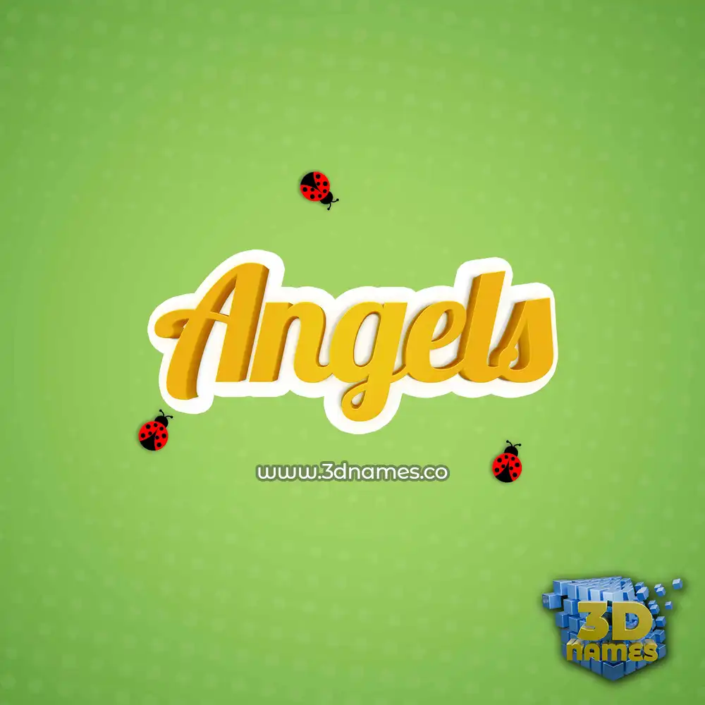 angels in Ladybugs style - 3D name wallpaper