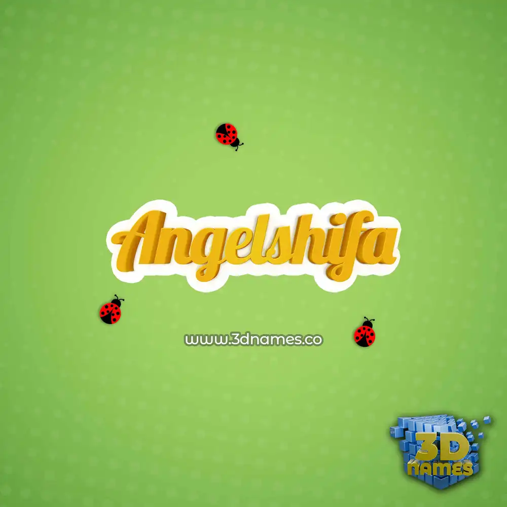 angelshifa in Ladybugs style - 3D name wallpaper