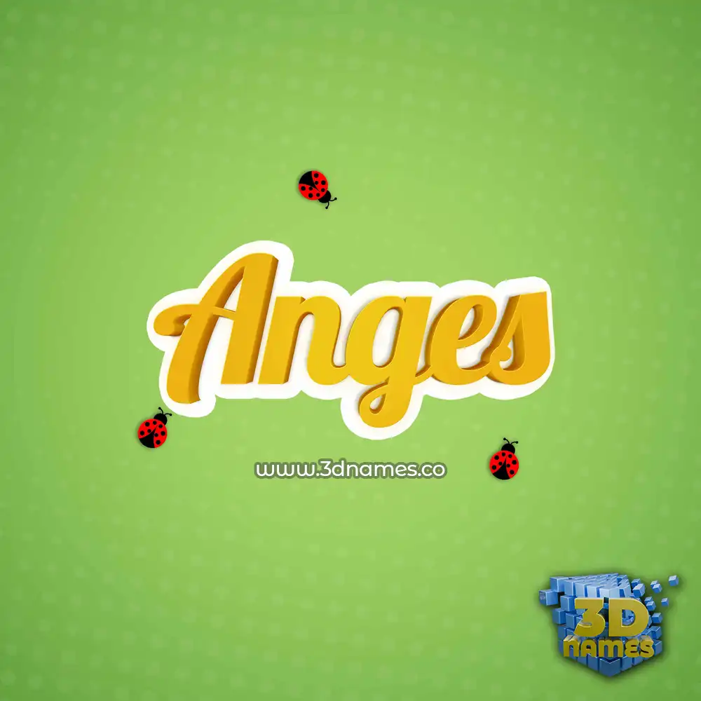 anges in Ladybugs style - 3D name wallpaper