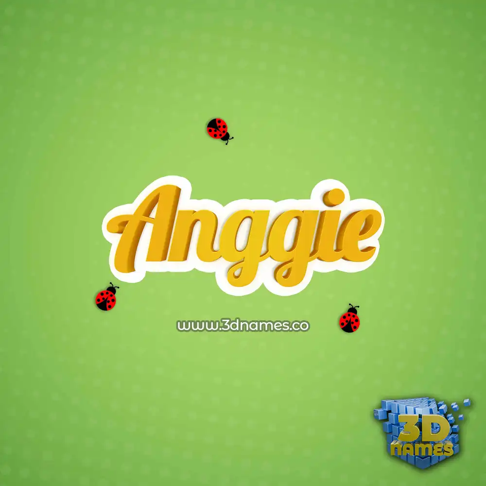 anggie in Ladybugs style - 3D name wallpaper