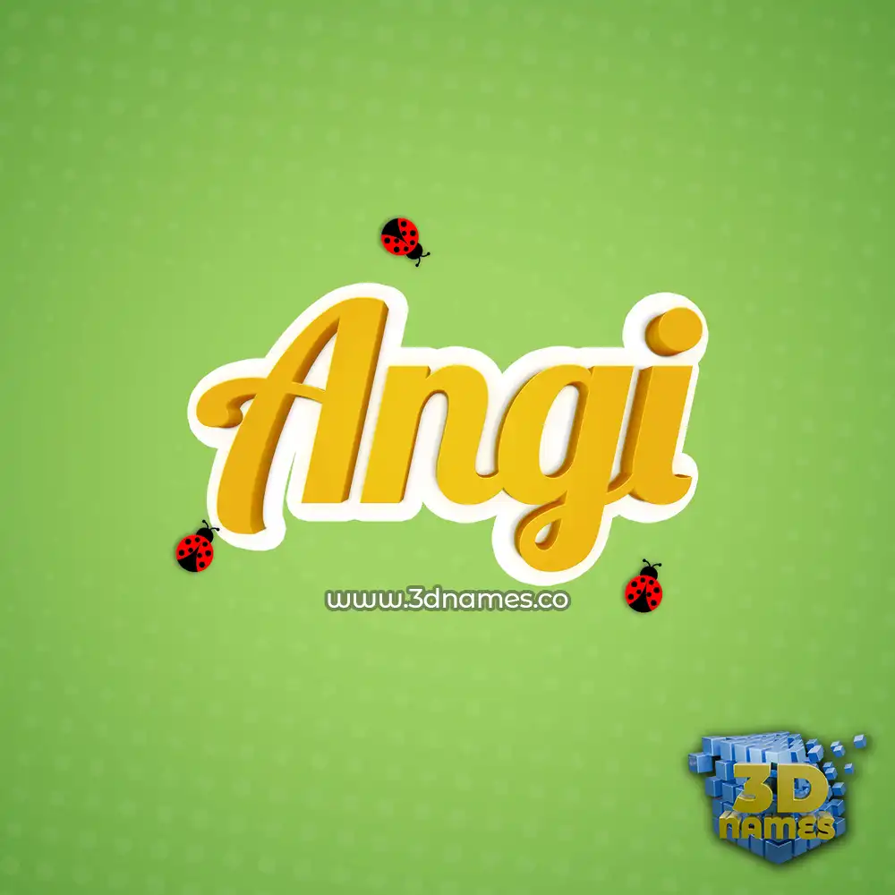 angi in Ladybugs style - 3D name wallpaper