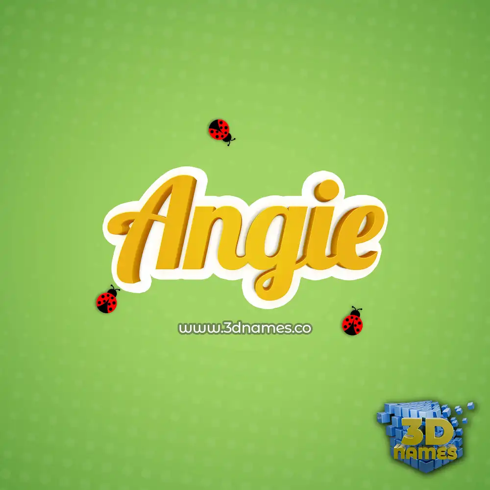 angie in Ladybugs style - 3D name wallpaper