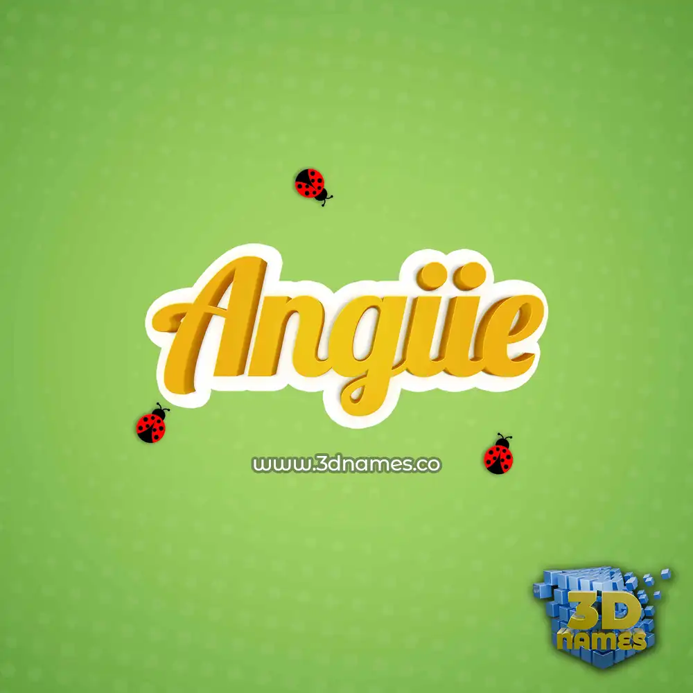 angiie in Ladybugs style - 3D name wallpaper