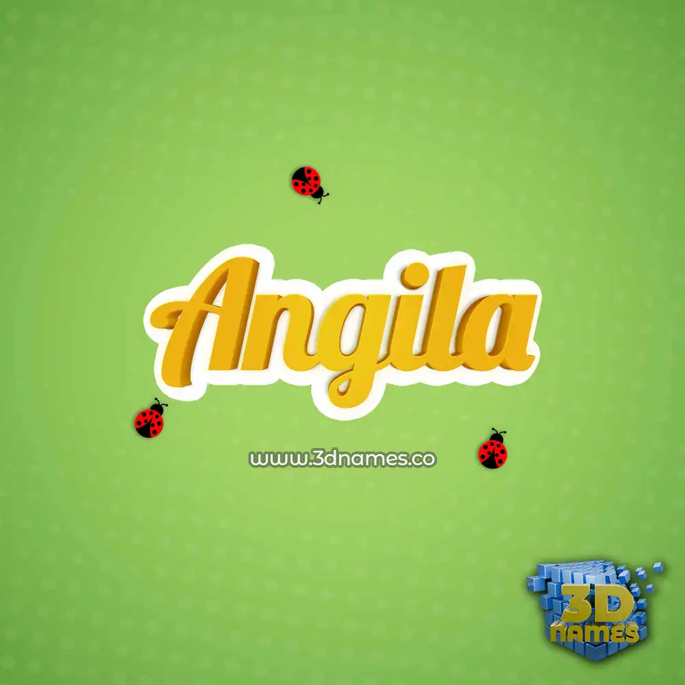 angila in Ladybugs style - 3D name wallpaper