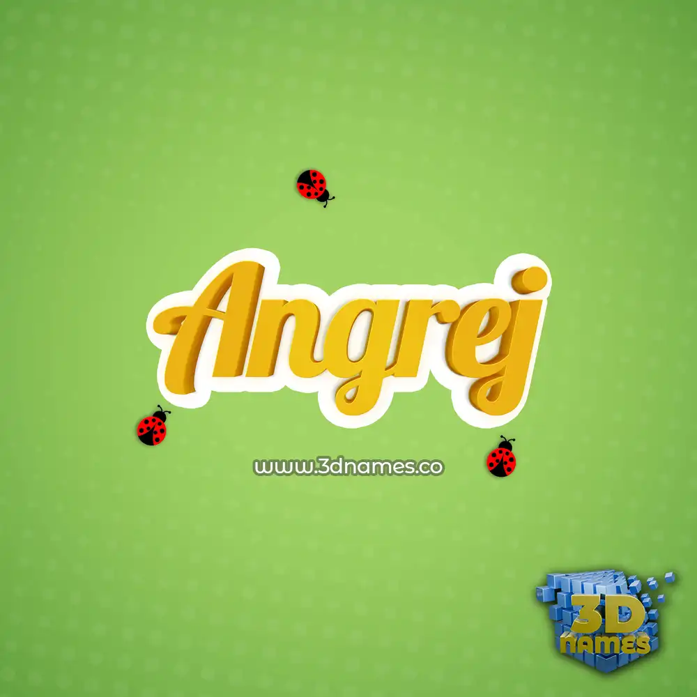 angrej in Ladybugs style - 3D name wallpaper