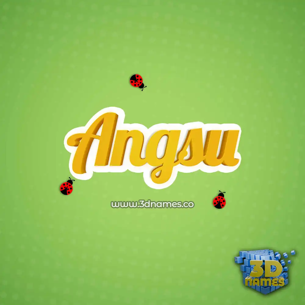 angsu in Ladybugs style - 3D name wallpaper