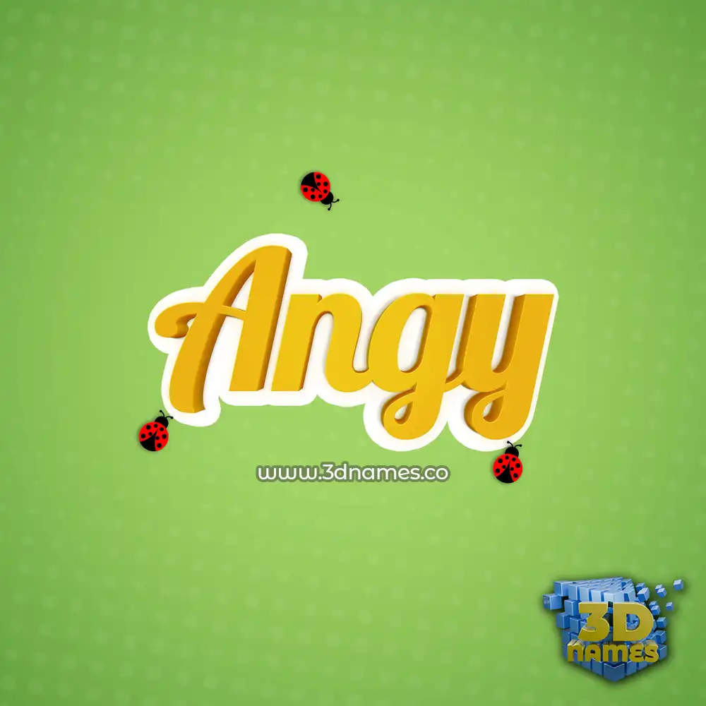 angy in Ladybugs style - 3D name wallpaper