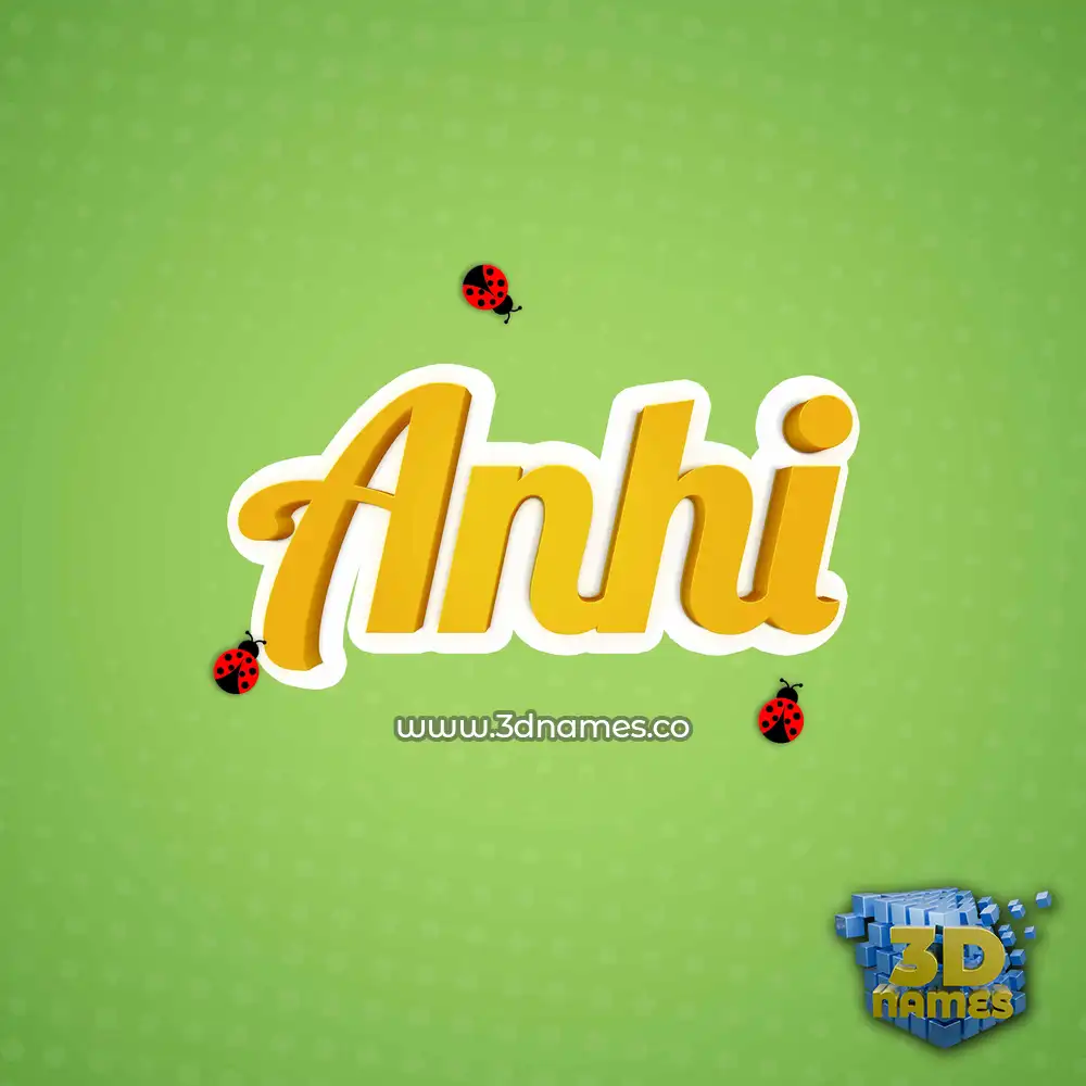 anhi in Ladybugs style - 3D name wallpaper