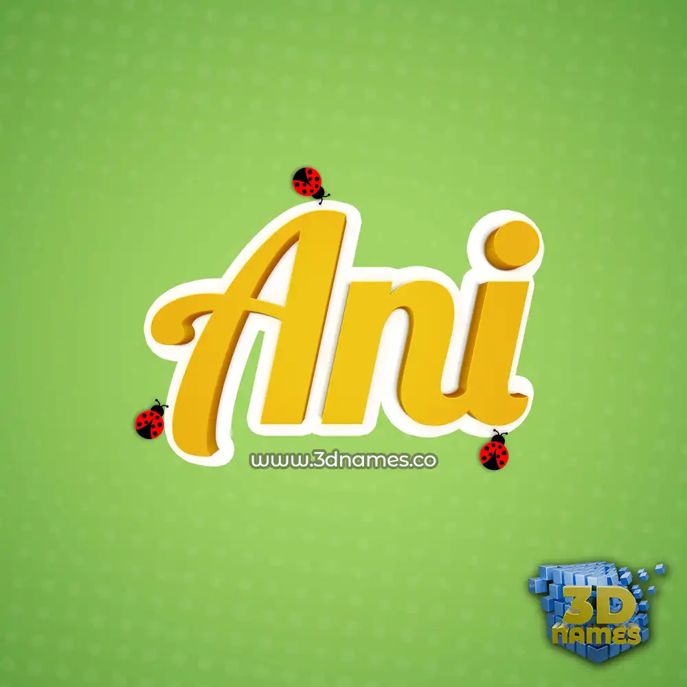 ani in Ladybugs style - 3D name wallpaper
