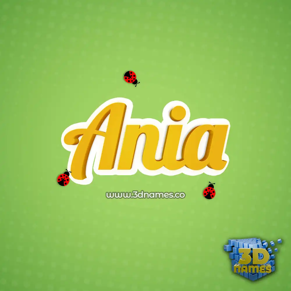 ania in Ladybugs style - 3D name wallpaper