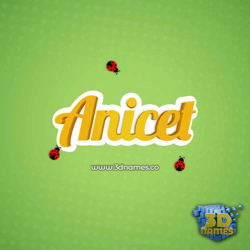 anicet in Ladybugs style - 3D name wallpaper