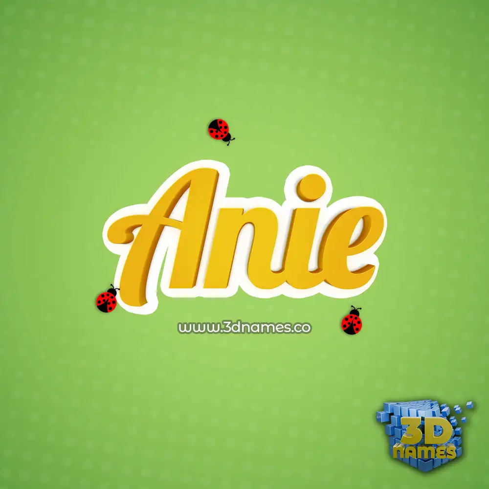 anie in Ladybugs style - 3D name wallpaper