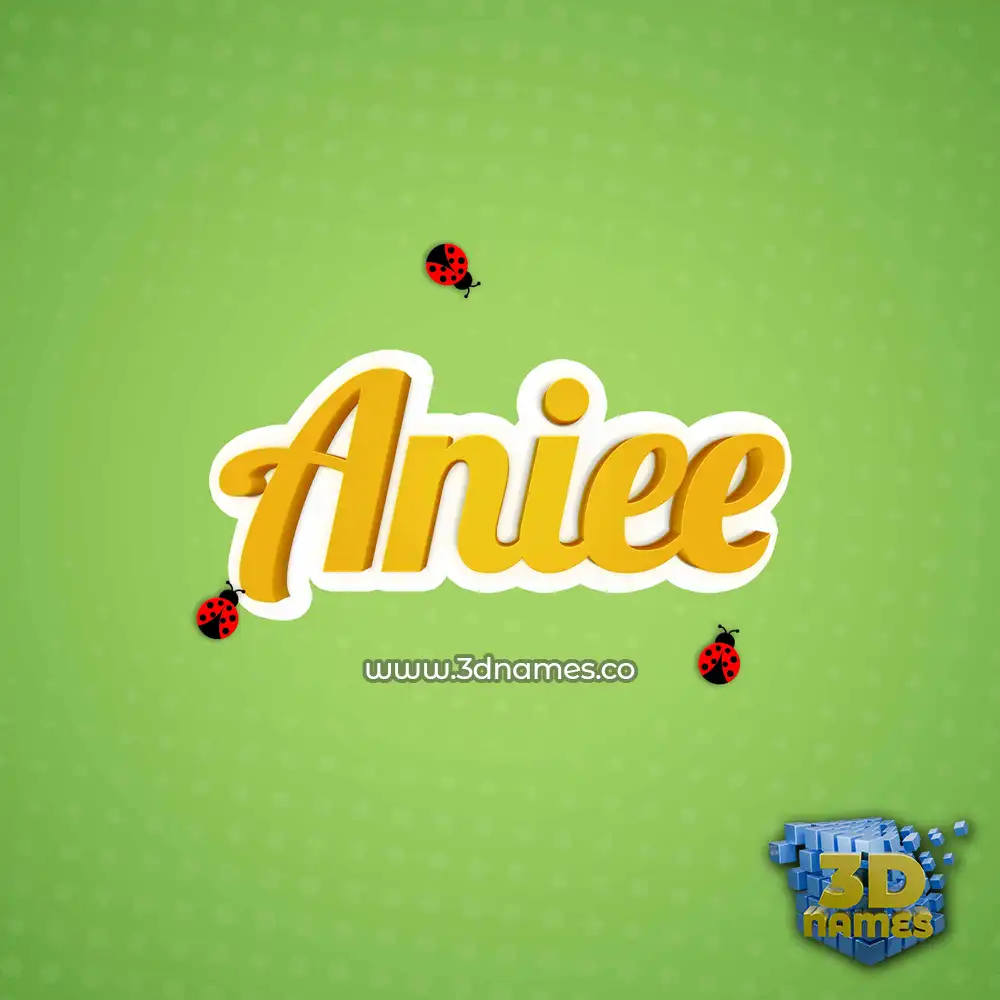 aniee in Ladybugs style - 3D name wallpaper