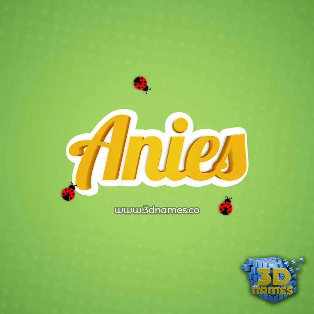 anies in Ladybugs style - 3D name wallpaper