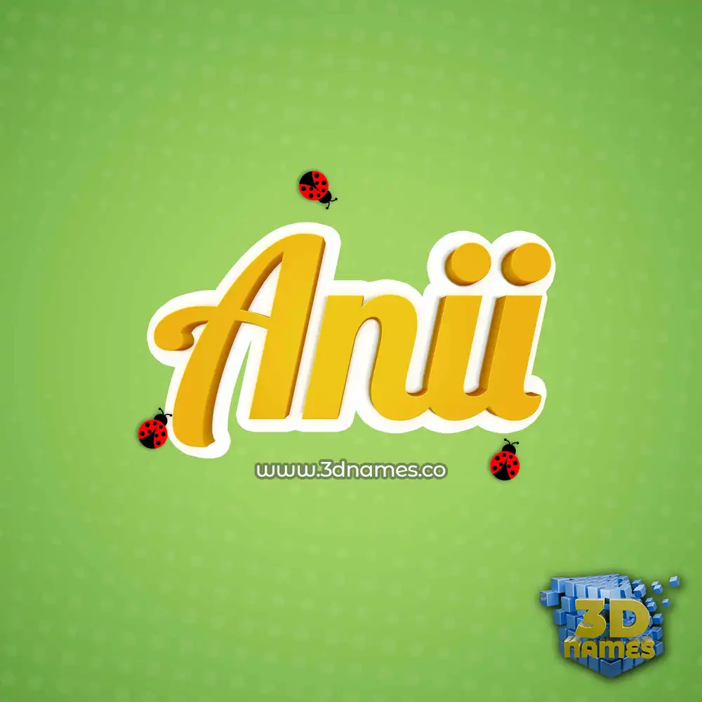 anii in Ladybugs style - 3D name wallpaper