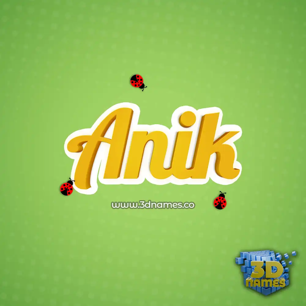 anik in Ladybugs style - 3D name wallpaper