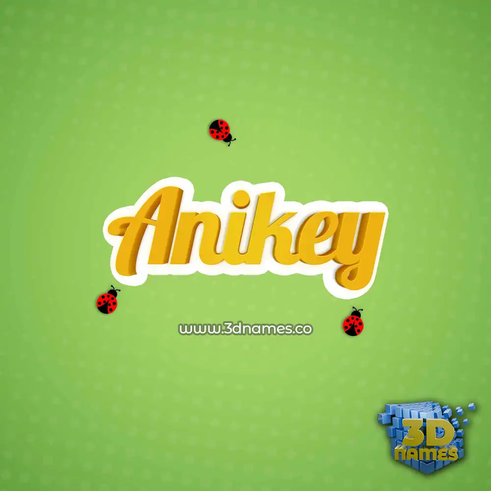 anikey in Ladybugs style - 3D name wallpaper