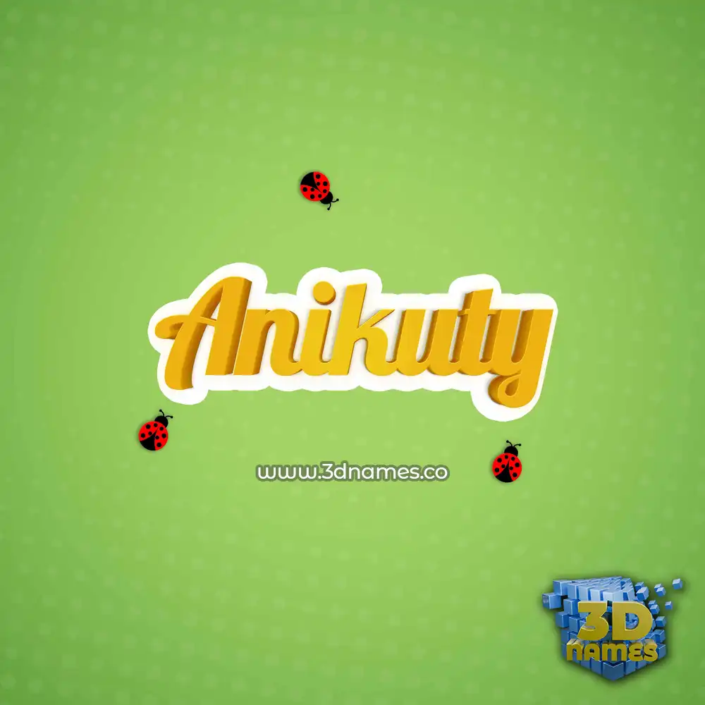 anikuty in Ladybugs style - 3D name wallpaper