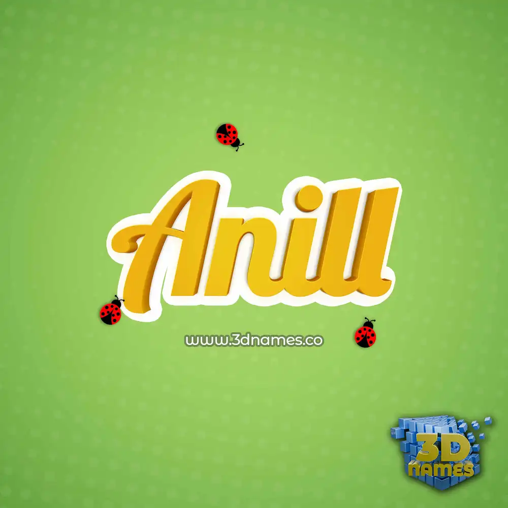 anill in Ladybugs style - 3D name wallpaper