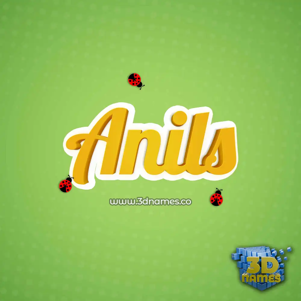 anils in Ladybugs style - 3D name wallpaper