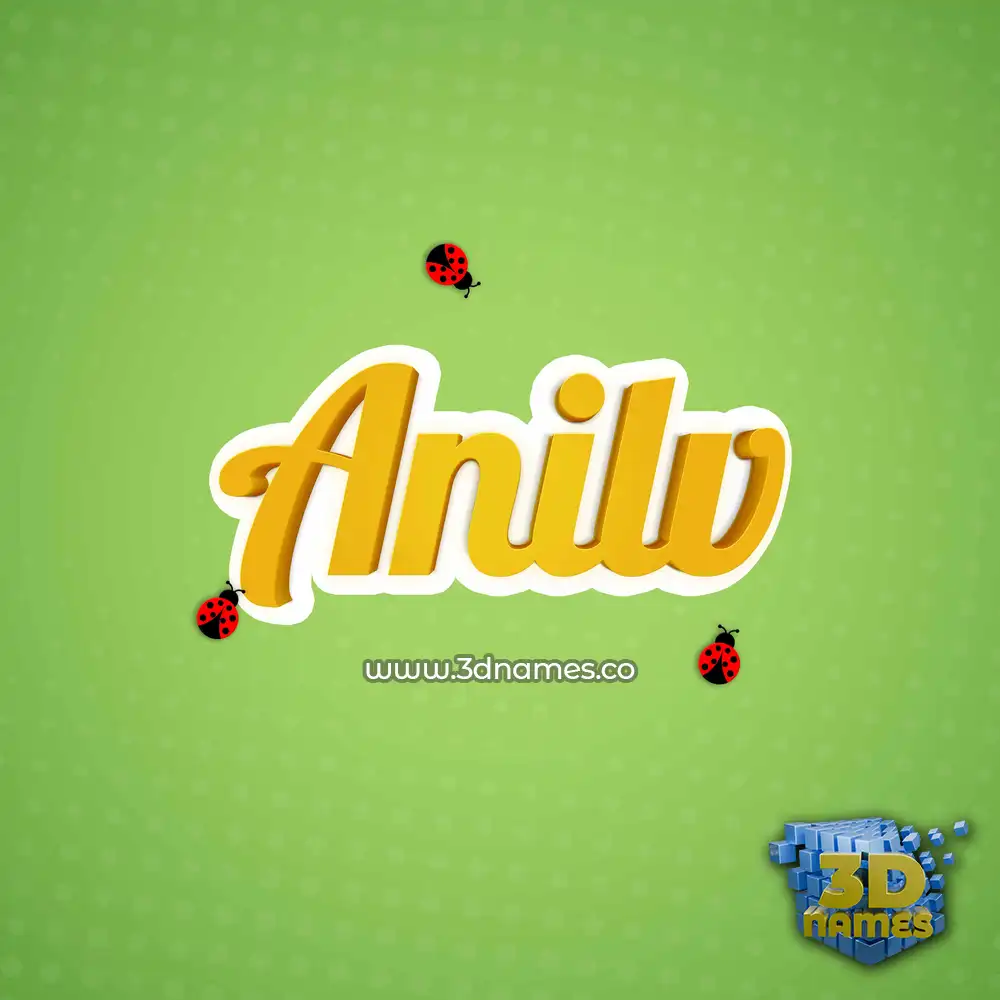 anilv in Ladybugs style - 3D name wallpaper