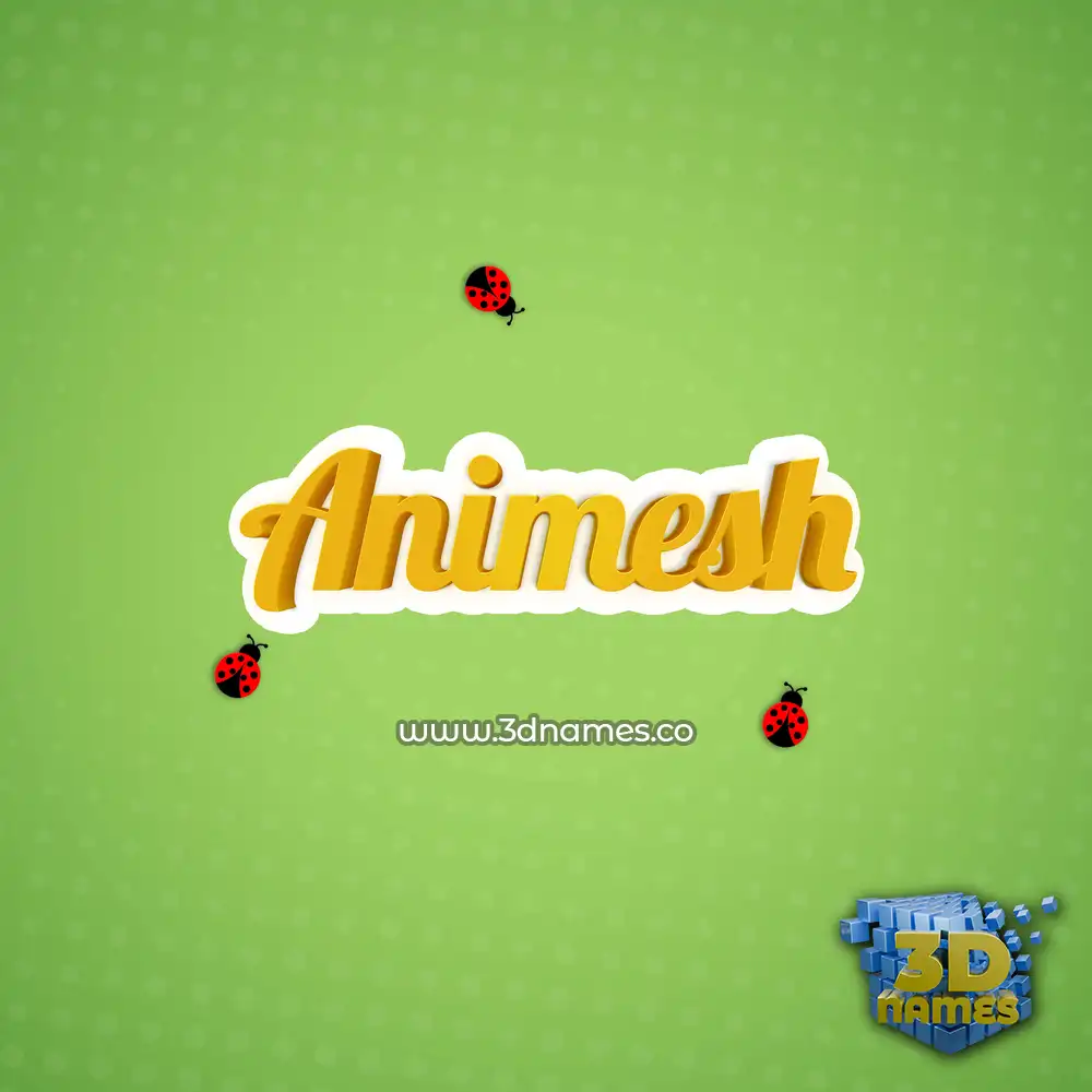animesh in Ladybugs style - 3D name wallpaper