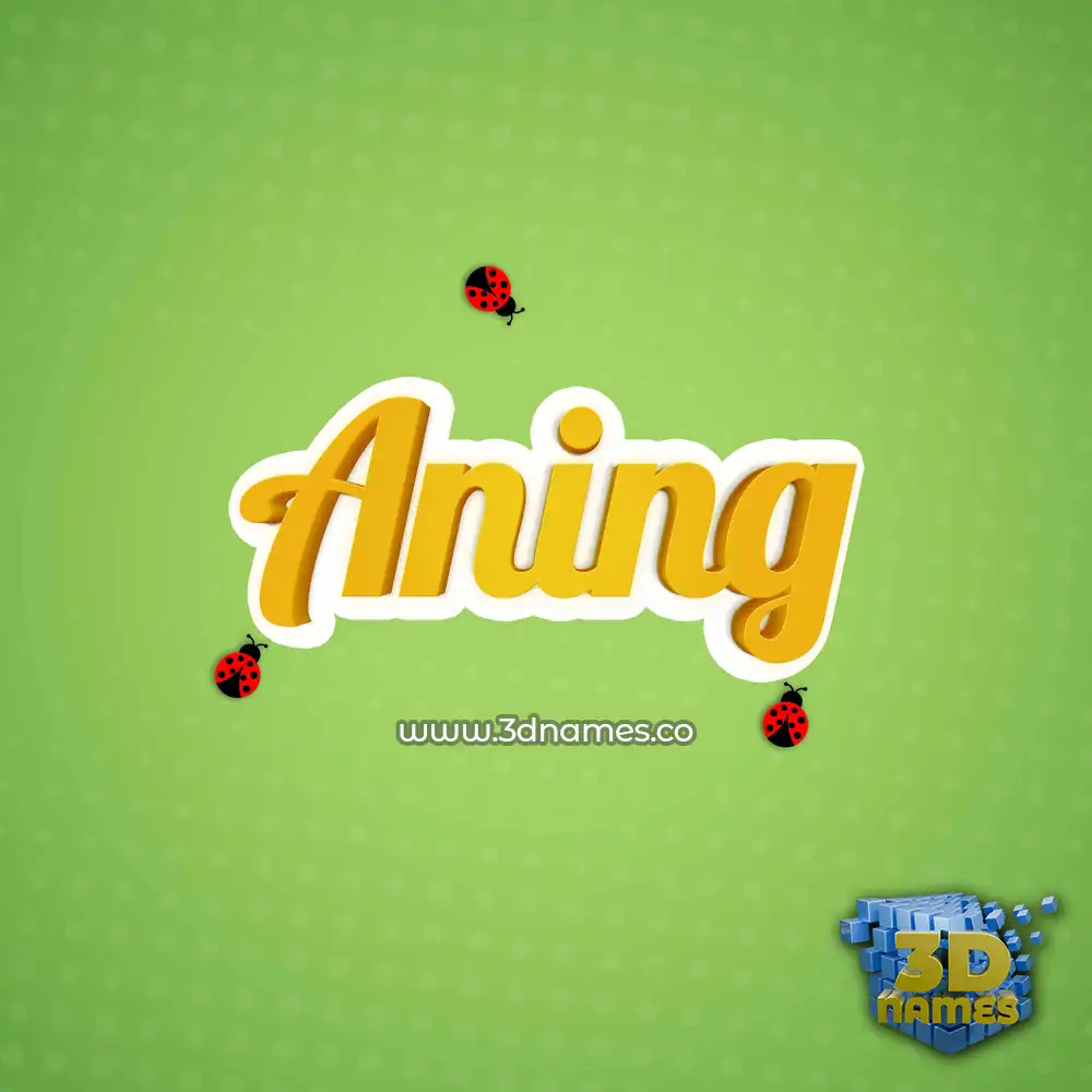 aning in Ladybugs style - 3D name wallpaper