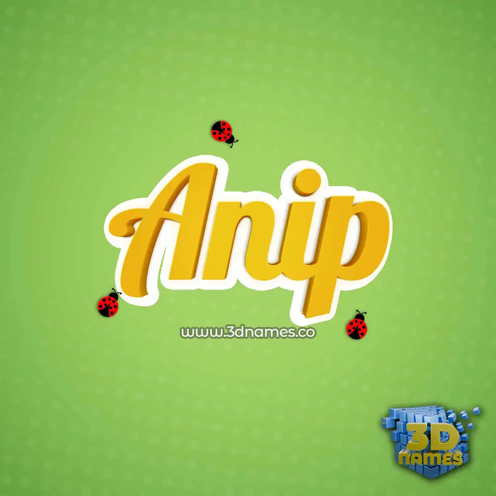 anip in Ladybugs style - 3D name wallpaper