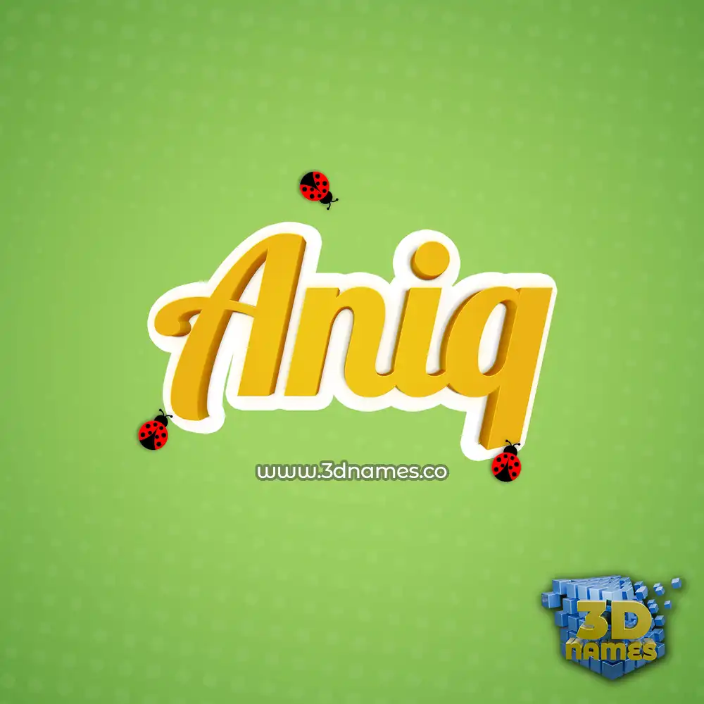 aniq in Ladybugs style - 3D name wallpaper