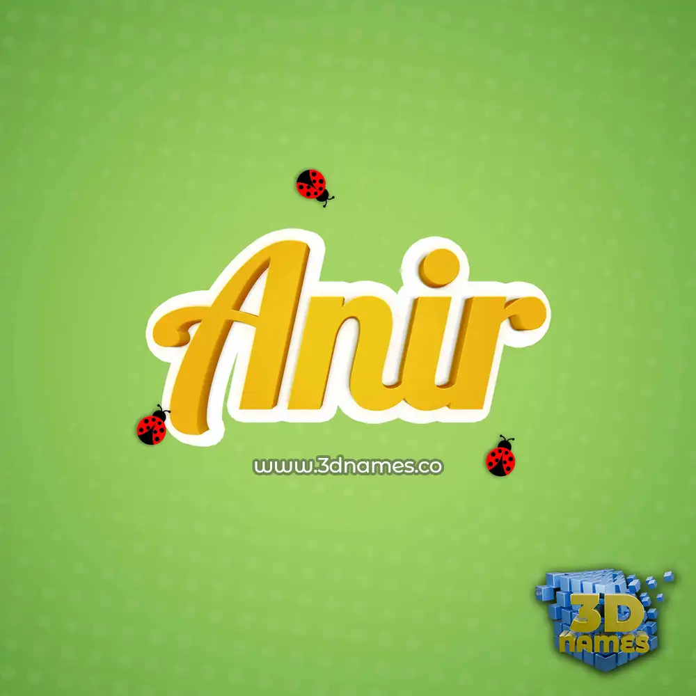 anir in Ladybugs style - 3D name wallpaper