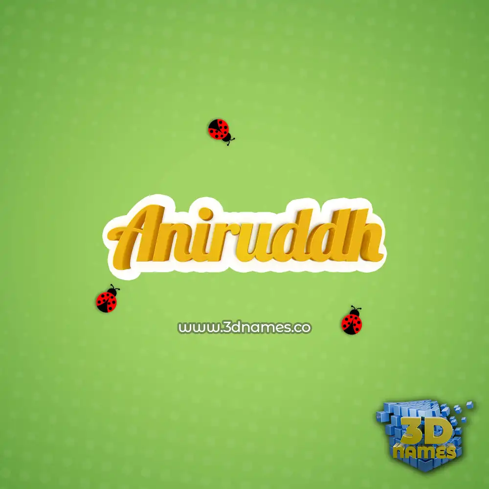aniruddh in Ladybugs style - 3D name wallpaper