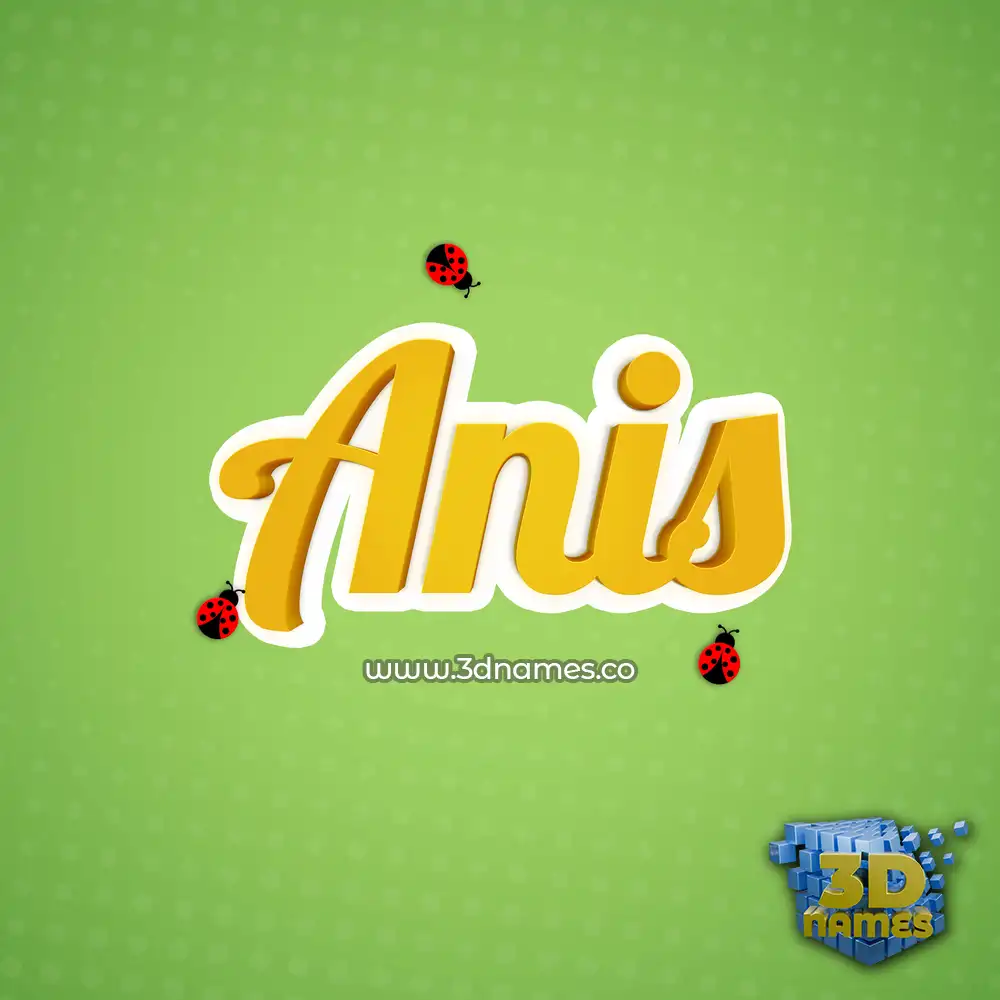 anis in Ladybugs style - 3D name wallpaper